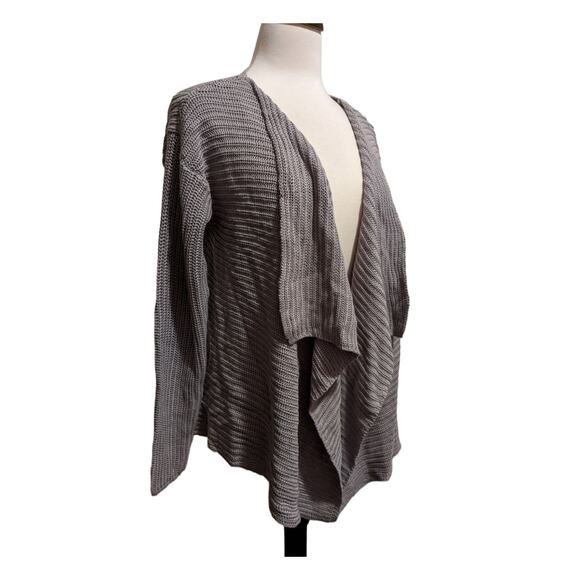 Milano Draping Open Front Cardigan Sweater Size L - Picture 2 of 4
